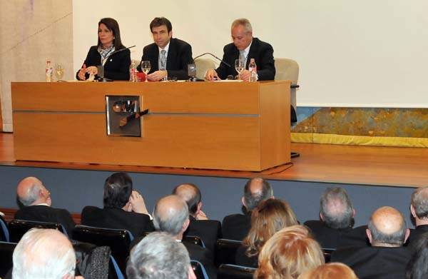 Un momento de la lección inaugural del curso en la Academia de Ciencias de la Región de Murcia.